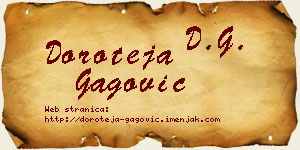 Doroteja Gagović vizit kartica